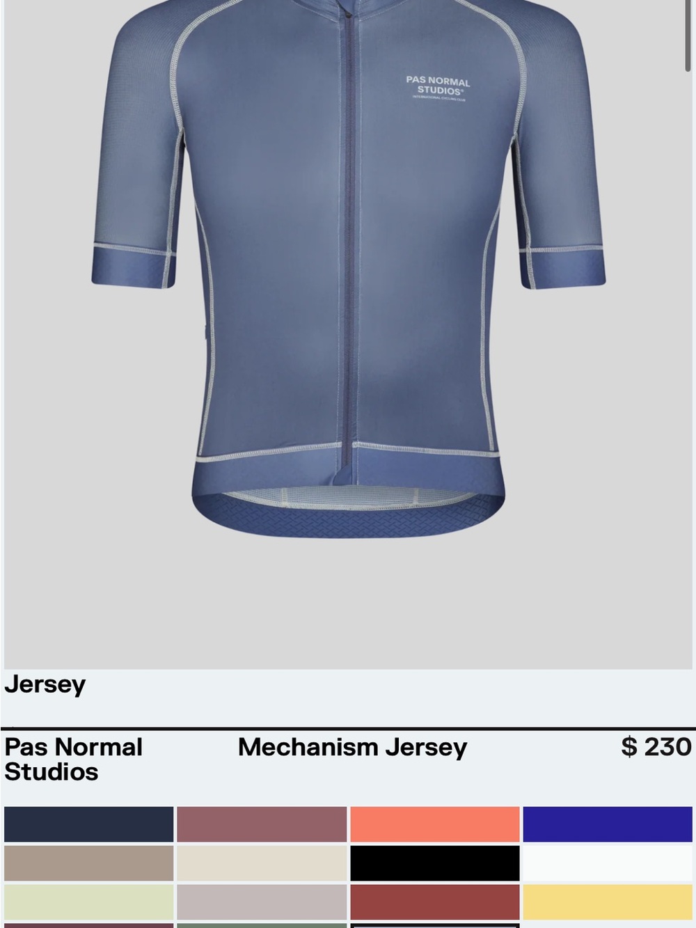 Pas Normal Studios Men’s Mechanism Jersey — Slate Blue